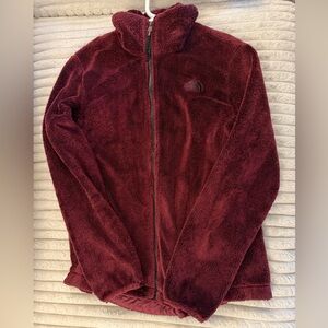 North Face Burgundy Fleece Jacket